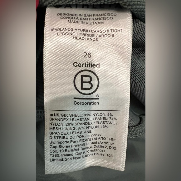 Athleta - Highlands Hybrid Cargo 11 Tight - NWT -Green size 26 - Picture 14 of 15